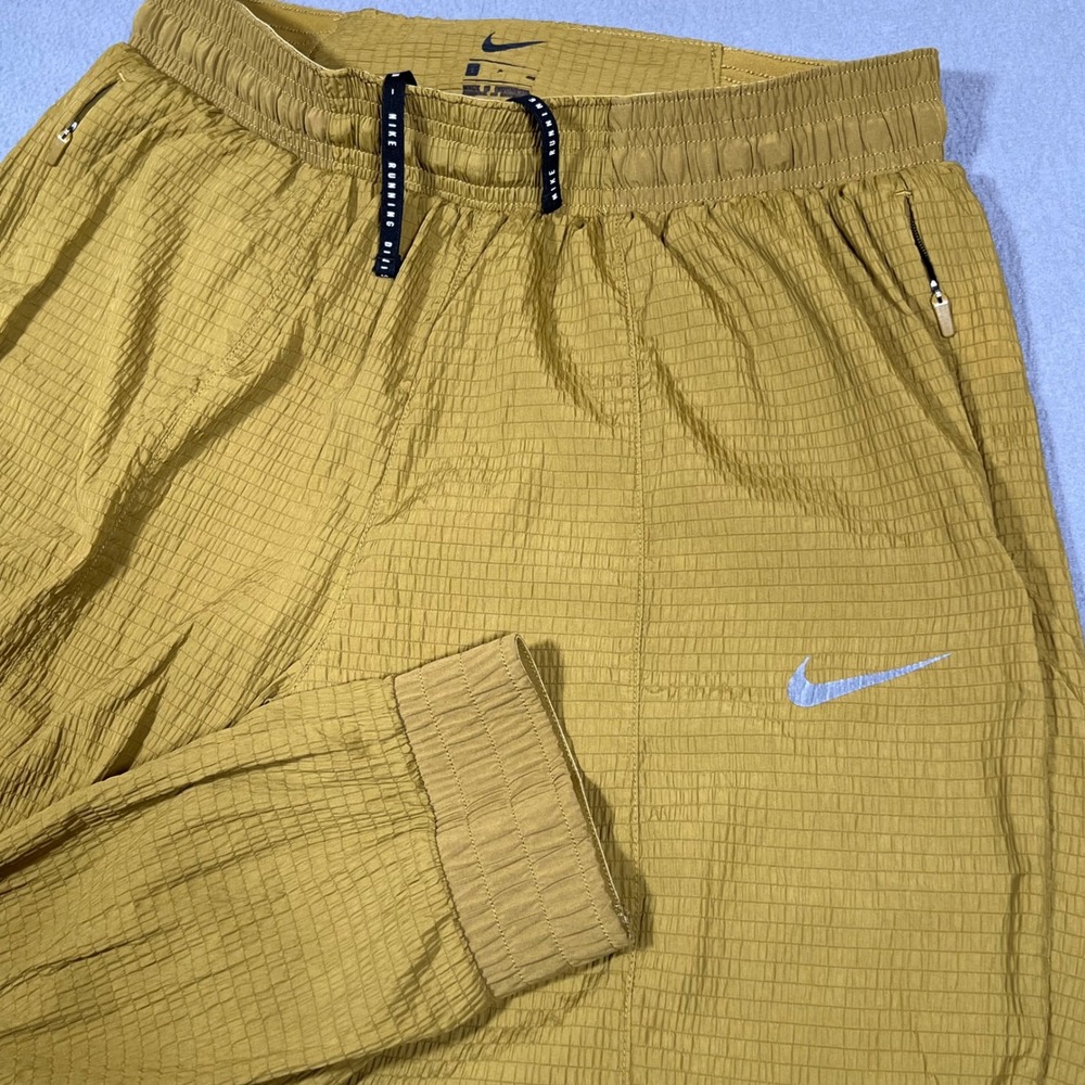 Nike Running Pants Womens Small Gold Swift Packable Trousers Athletic Joggers